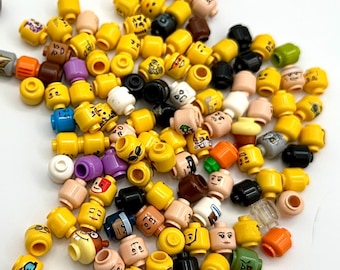 10 Pack assorted LEGO ® minifigure heads.