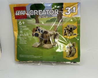 Gift Animals LEGO® Creator Dog, Bear, or Squirrel 3in1 set 30666 – New & Sealed Polybag