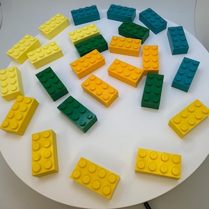 2x4 LEGO ® Bricks - Pick Your Own Color - Set of 25. Yellows and greens.