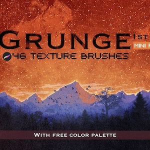 Pincéis de textura grunge para Procreate, ilustração granulada, papel antigo (arquivo de conjunto de pincéis)