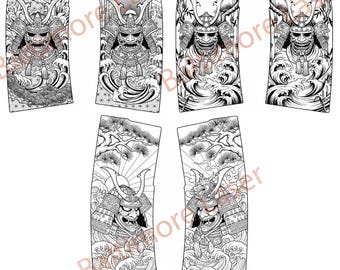 PMAG Laser Engraving Design - SAMURAI - Japanese (3 Versions) | Lightburn | AR-15 P Mag | svg File | lbrn2 File | Template