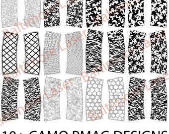 Ultimate PMAG Laser Engraving Design Bundle - CAMO (10+ Versions) | Lightburn | AR-15 P Mag | svg File | lbrn2 File | Template