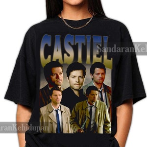 Limited Castiel Shirt, Supernatural Tee, Style Bootleg T-Shirt, Misha Collins