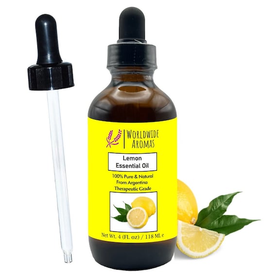 100% Pure Lemon Essential Oil for Diffuser, Cleaning, Aromatherapy,  Candles, Soaps and DIY Recipes 