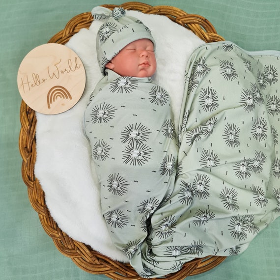Newborn Copertina per fascia Set Swaddle coperte del bambino con il cappello fascia Knot per ragazzi ragazze Puntelli Fotografia 1Set 