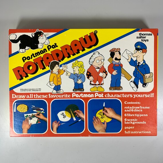 Postman Pat Rotadraw Stencil Drawing Vintage 1983 Salters Toys Etsy Postman Pat Rotadraw Stencil Drawing Vintage 1983 Salters Toys Etsy