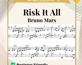 Easy Risk it All Easy Piano Sheet Music for Beginners | Simplified Arrangement | PDF Download