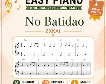 Partitions No Batidao, Piano facile, TikTok Dance Tendance, Chansons phonk pour piano, Chanson brésilienne