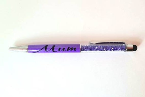 gift pouch Gift for Teacher Crystal Pen Engraved with your name/message inc 