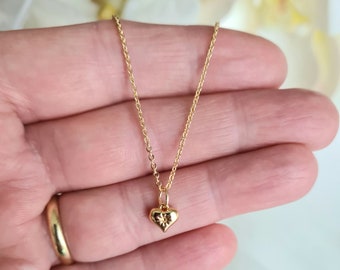 Dainty 18K Gold plated heart pendant necklace. 18K Gold plated chain. Hypoallergenic. Perfect gift for someone special.
