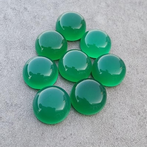 AAA+ Natural Green Onyx Cabochon: Loose Calibrated Round Gemstone (3mm To 30mm)