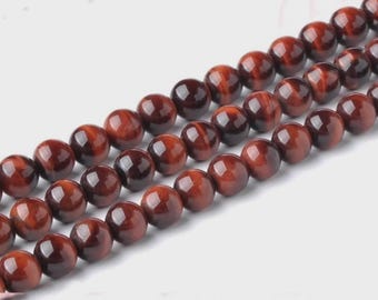 Natural Red Tiger Eye Multi Color Beads Round Ball AAA Beads 6mm 8mm 10mm Strand 15 inch Gemstone