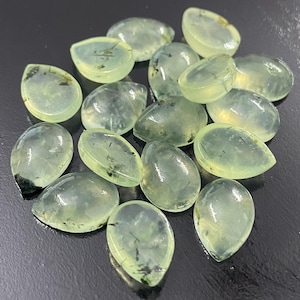 Natürliche Prehnit Birne Cabochon Edelstein kalibriert Lose Edelstein 3 x 5 mm bis 20 x 30 mm Schmuckherstellung
