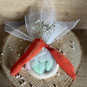 Sachet dragées artisanal – Cadeaux d’invités mariage, baptême, communion