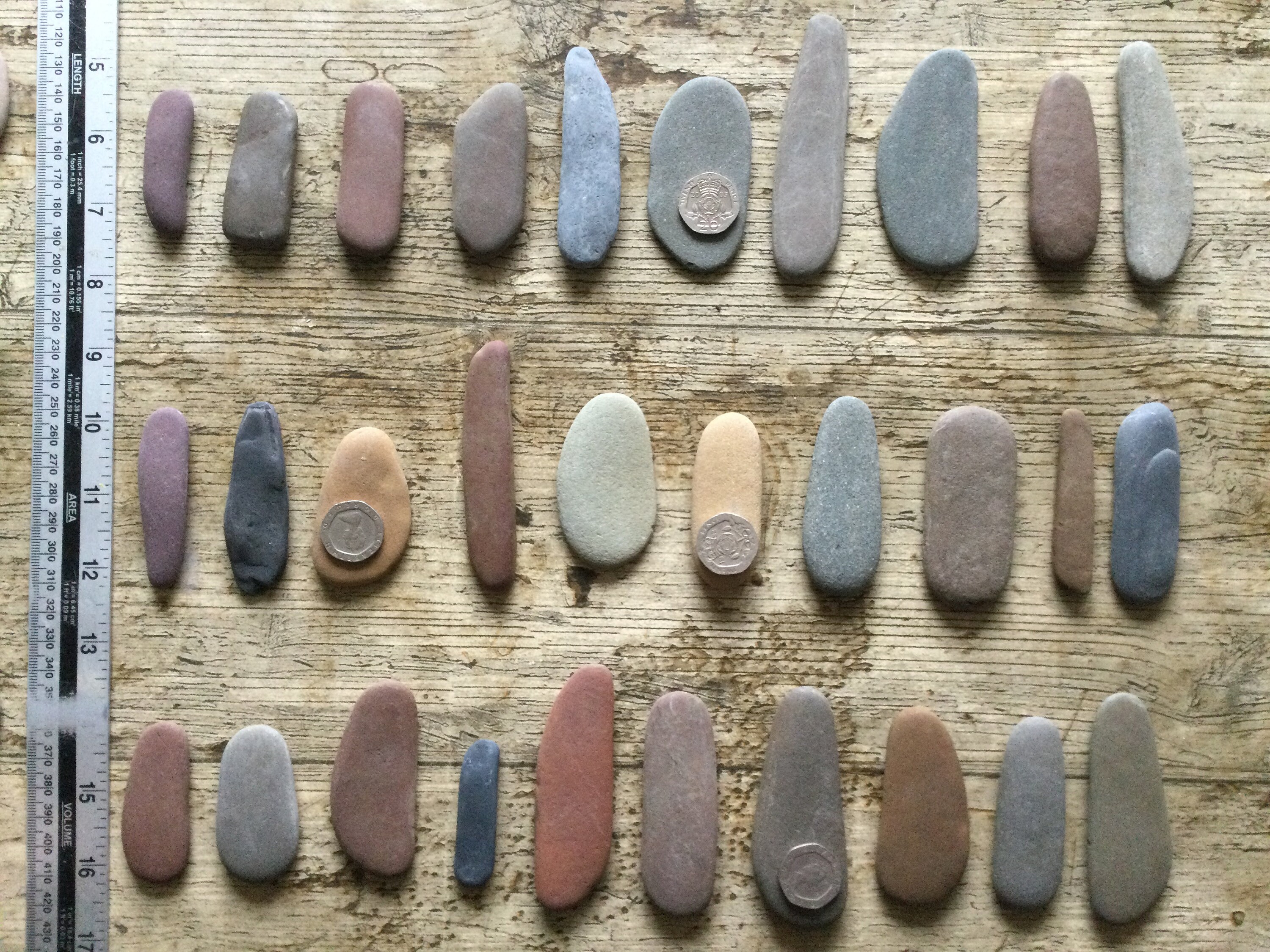 30 Long Coloured Pebbles for Pebble Art smooth Flat Pebbles Etsy UK