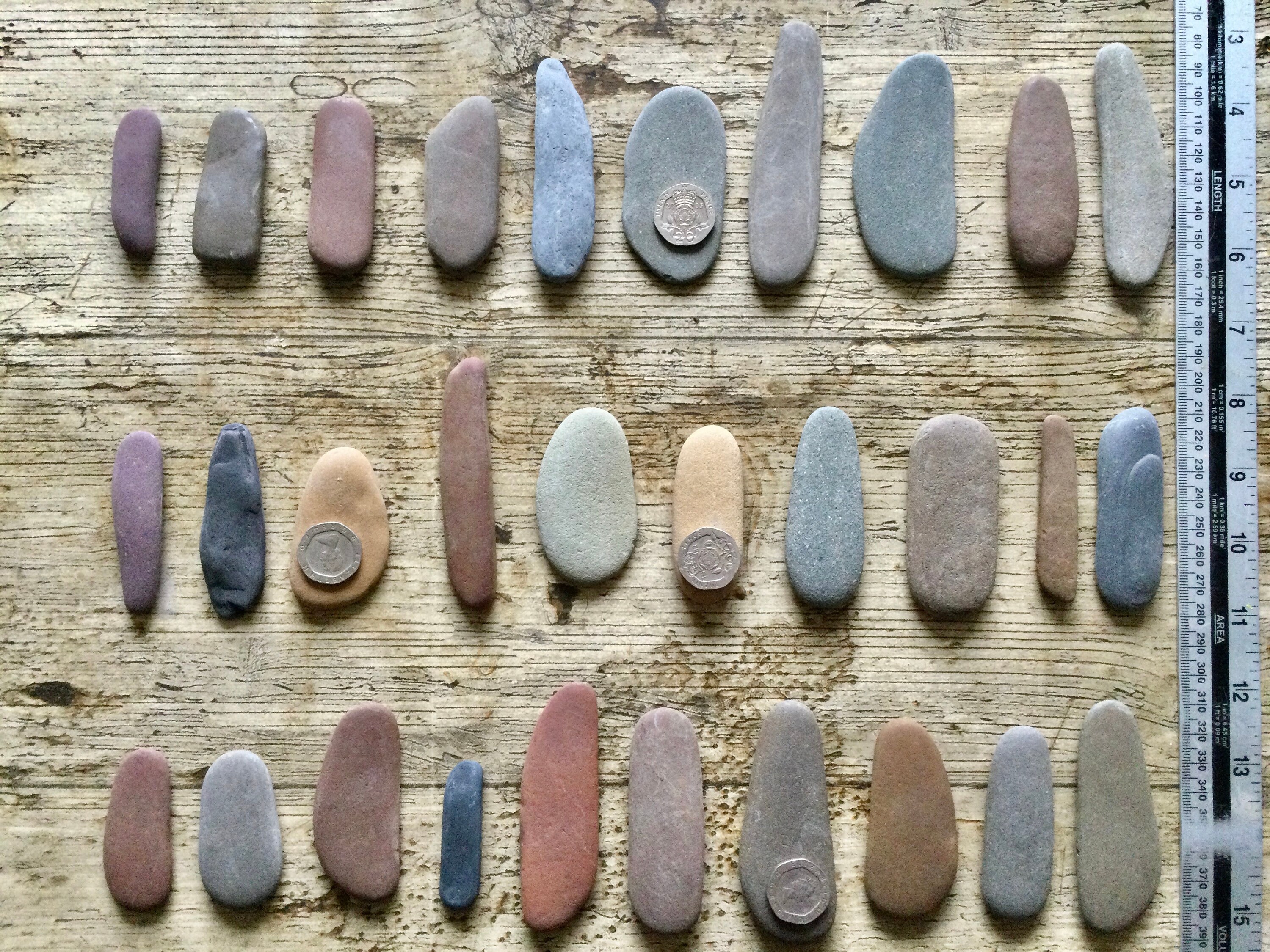30 Long Coloured Pebbles for Pebble Art smooth Flat Pebbles Etsy UK