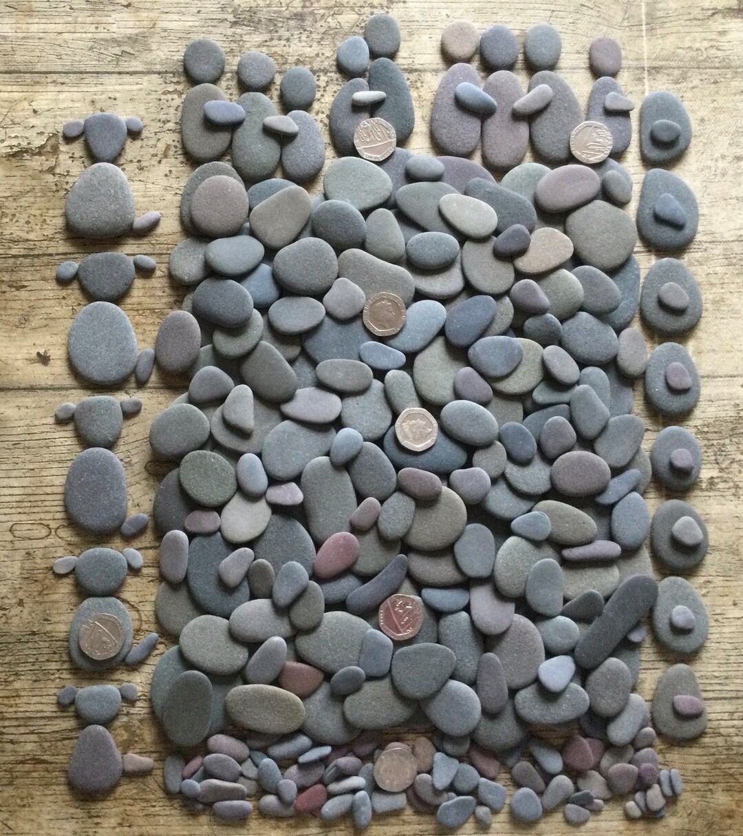 Huge Lot Pebbles SECONDS for Pebble Art ,smooth Flat Pebbles Over 1400