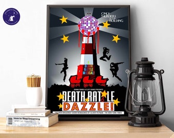 Only Murders inspired - Death Rattle Dazzle The Musical Poster -A4/A3 Print, Greetings Card, Framed, Poster, Charles, Oliver, Mabel, Loretta