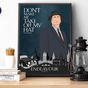 Endeavour - Fred Thursday - Hat Quote- A4/A3 Prints, Greetings Cards, Framed Print, Poster, TV, Oxford, Murder, Detective, Morse