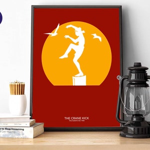 Karate Kid  - The Crane Kick - A4/A3 Prints, Framed Prints, Greetings Cards, Minimalist Film Poster, Karate, Mr Miyagi, Daniel LaRusso