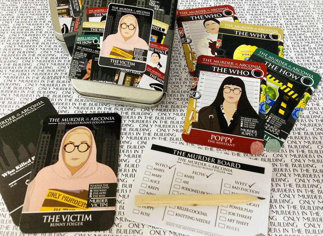 Murder at the Arconia Bunny Folger Only Murders Inspired Card Game