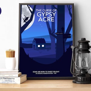 La maldición de Gypsy Acre - Láminas A4/A3, tarjetas de felicitación, lámina enmarcada, póster de película, libro, misterio, asesinato, novela policiaca
