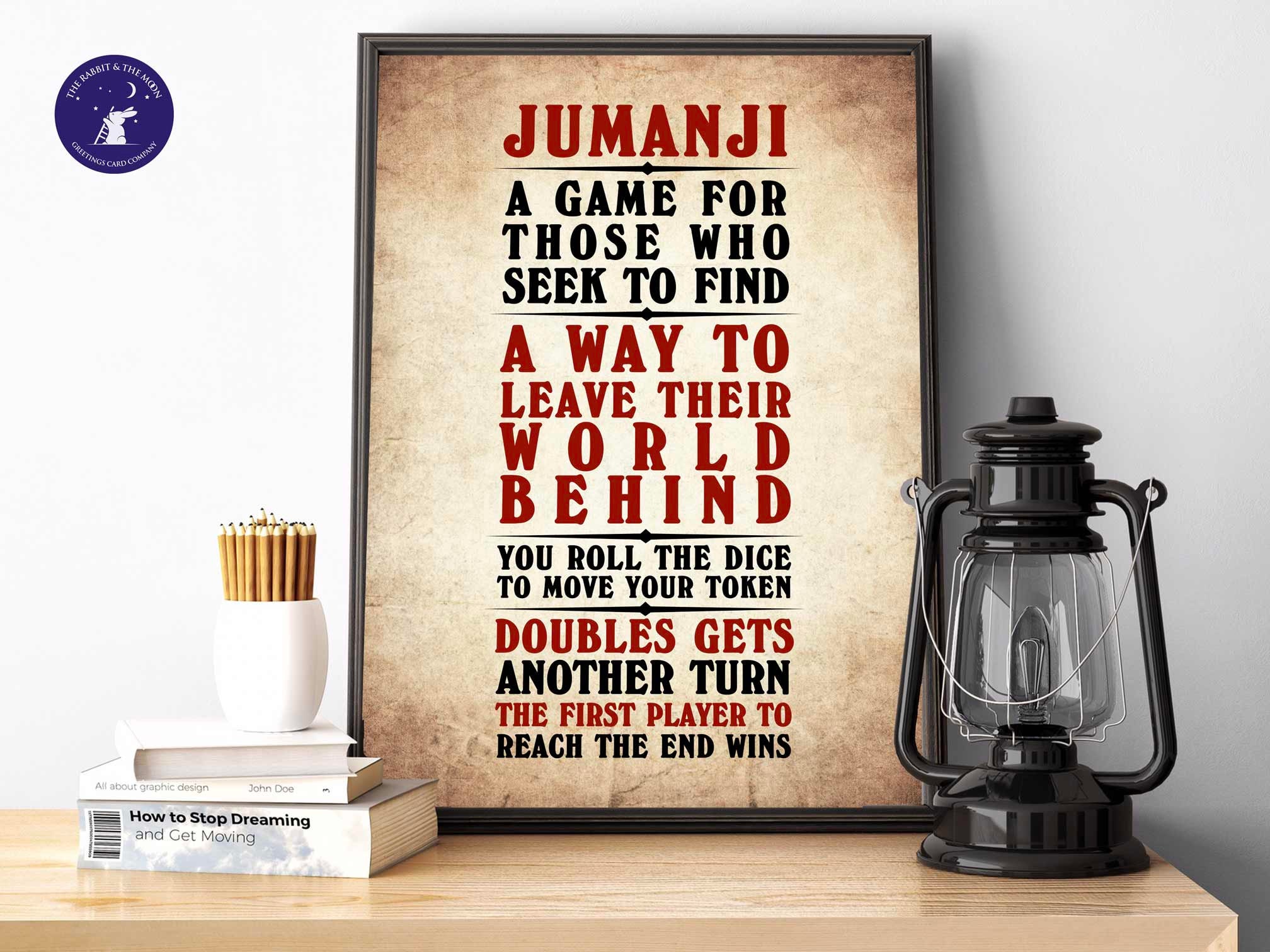 Jumanji Game Rules Part 1 Inspired Design A4/A3 Prints - Etsy