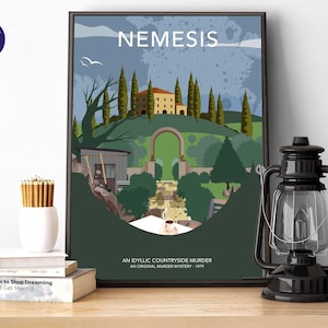 Nemesis, Design Inspirado - Impressões A4/A3, Cartões de felicitações, Impressão emoldurada, Pôster, Mistério, Assassinato, Detetive, Campo britânico