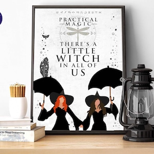 Praktische magie geïnspireerd - Kleine heks in ons allemaal - A4 A3-afdrukken, ingelijste print, wenskaart, magie, spreuk, heks, Wicca, Halloween