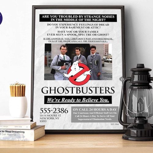 Ghostbusters Inspired Call the Professionals Flyer Etsy