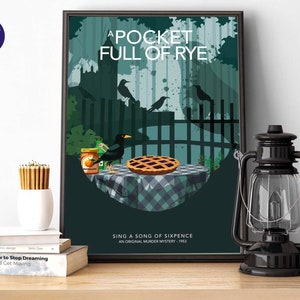 Une poche pleine de seigle... Design inspiré - Impression A4/A3, carte de voeux, impression encadrée, affiche de film, livre, intrigue policière, meurtre, roman policier