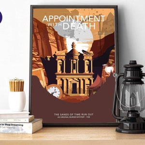 Rendez-vous avec la mort, design inspiré - Impression A4/A3, carte de voeux, impression encadrée, affiche de film, livre, intrigue policière, meurtre, roman policier