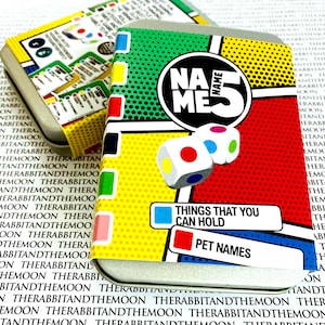 Nome 5 - Categoria Jogo de cartas, Jogo de nomes, Jogo de viagem, Jogo de dados, Diversão, Clássico, Família, Equipe, Jogo infantil, Jogo de feriado, Adulto, Retro, Brinquedos
