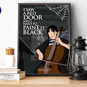 Paint it Black - Poster, A4 Prints, Framed Print, Film Poster, Greetings Card, Adams, Movie, Creepy, Kooky, Mysterious, Spooky, Ooky, Cello