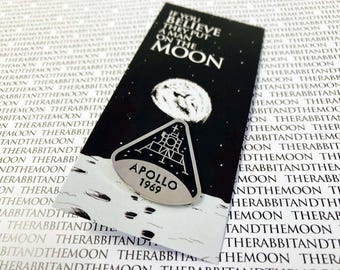 Vintage NASA Grumman Pin Tie Tack 1st Manned Lunar Landing 1969