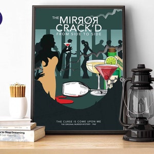 The Mirror Crack'd from side to side - A4/A3 Druck, Grußkarte, Gerahmter Druck, Film Poster, Buch, Krimi, Krimi