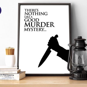 Murder Mystery inspired design - A4/A3 Prints, Greetings Cards, Framed Print, Film Poster, Book, Mystery, Murder, Detective Novel, Agatha