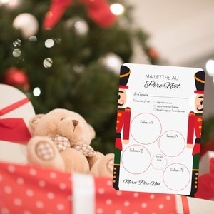 Mi Carta a Papá Noel para escribir todos mis deseos de regalo para imprimir - Diseño Cascanueces - Bonita carta para descargar