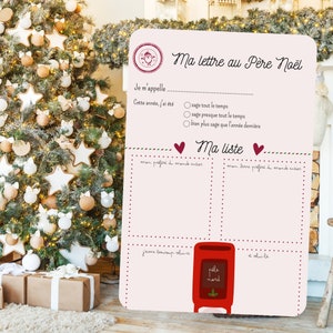Mi Carta a Papá Noel para escribir todos mis deseos de regalos para descargar - Diseño de buzón navideño - Bonita carta navideña