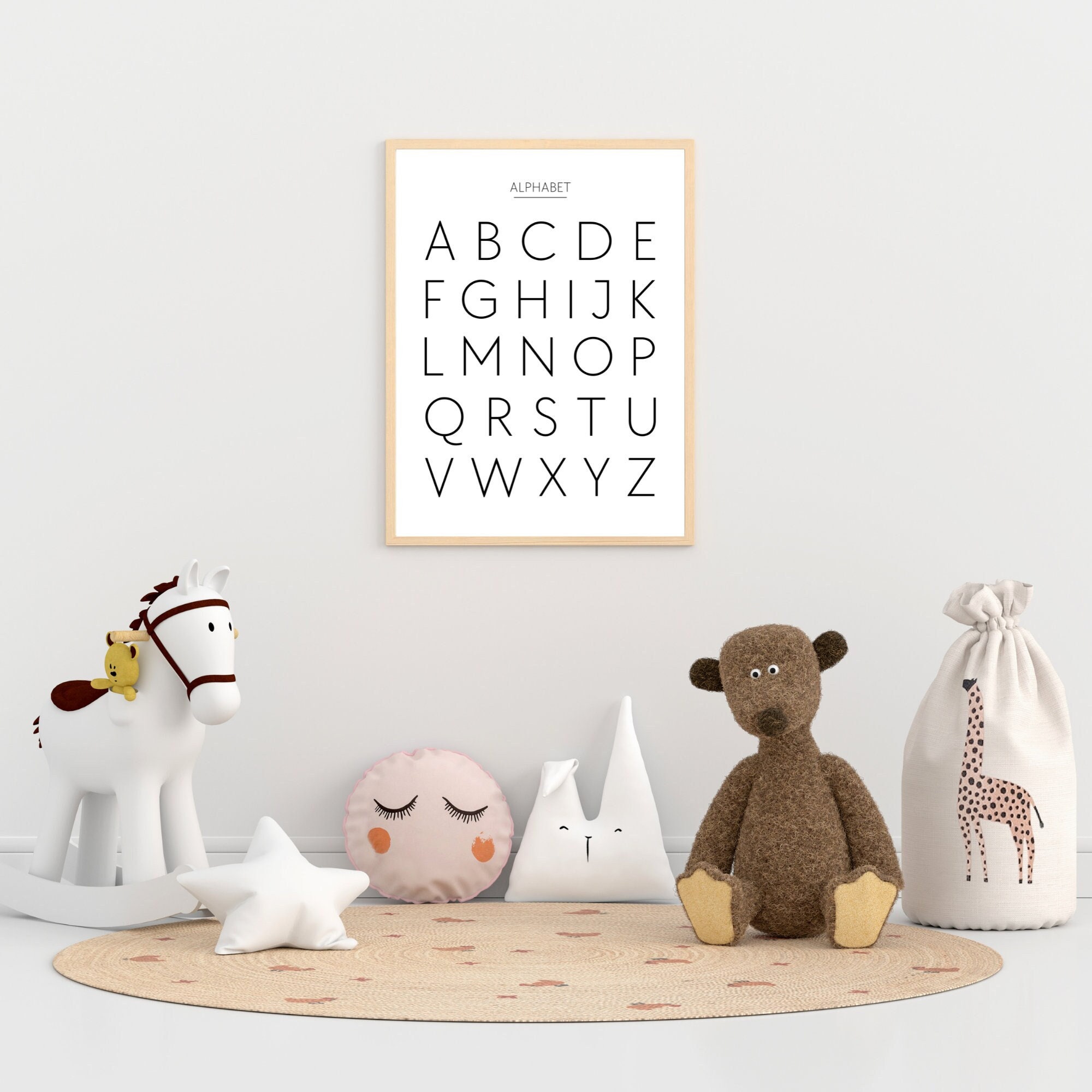 Mon Affiche Alphabet Pour Se Familiariser avec Les 26 Lettres de L'alphabet en Majuscules