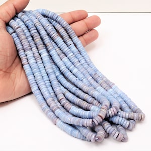 Beautiful Blue purple  shaded opal Faceted Tyre Heishi Beads, 6-8mm AAA Quality Blue Purple color opal Faceted Wheel cut shape gemstone Bead