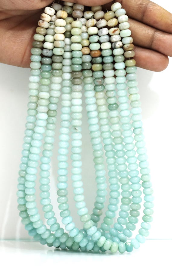 Perle Rotonde Di Giada Blu Acquamarina Da 8 Mm, Filo Intero Da 14,5 Pollici, LOTTO ALL'INGROSSO Da 1,2,6,12 E 50 (80020097-D619) - Italia - Foto 6