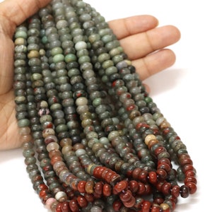 Grey Rutile Quartz Rondelle Beads: Handmade Jewelry Craft (15 inch)