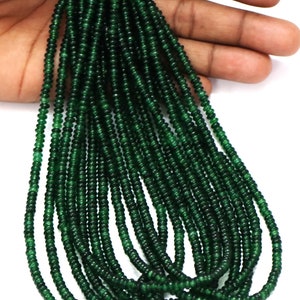 AAA Green Quartz Rondelle Beads: 4-5mm Smooth Gemstone, 15 Inch Strand