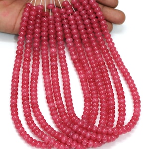 Beautiful Ruby Red color Quartz smooth rondelle Shape Beads, 15" 7-8mm red color Quartz gemstone beads, AAA Quality Beads, craft jewelry