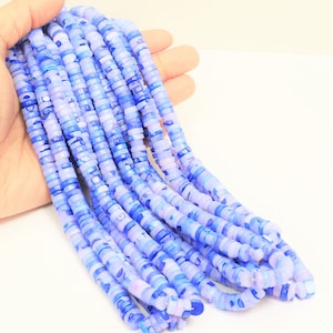 Schöne Lavendel Blau Punkt Opal Glatte Heishi Plain Reifen Form Edelstein Perlen, 7 mm-9 mm Lavendel Opal Rad Form Perlen Schmuck Handwerk machen