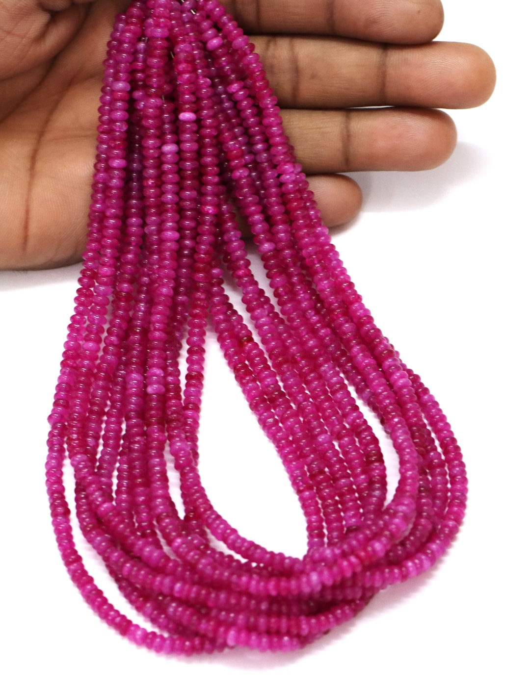 Bracciale In Pietre Semipreziose Amazzonite E Calcedonio - Rondelle Sfaccettate 3mm - Lunghezza 17,8 Cm - Confezione Regalo - copertina