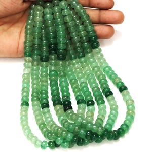AAA Natural Green Strawberry Quartz smooth rondelle Shape Beads,15&quot; 8-11mm Strawberry smooth gemstone beads, AAA Quality Bead, craft jewelry