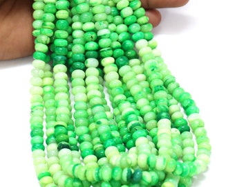 Beautiful Tree Green opal smooth shaded rondelle shape beads, 15 inch 7-9mm Opal gemstone beads, AAA quality opal bead, jewelry making craft