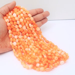 Beautiful orange Opal Plain Smooth Oval shape Beads, 16&quot; Orange Opal Plain Oval Shape gemstone Beads, AAA Quality opal, jewelry making craft